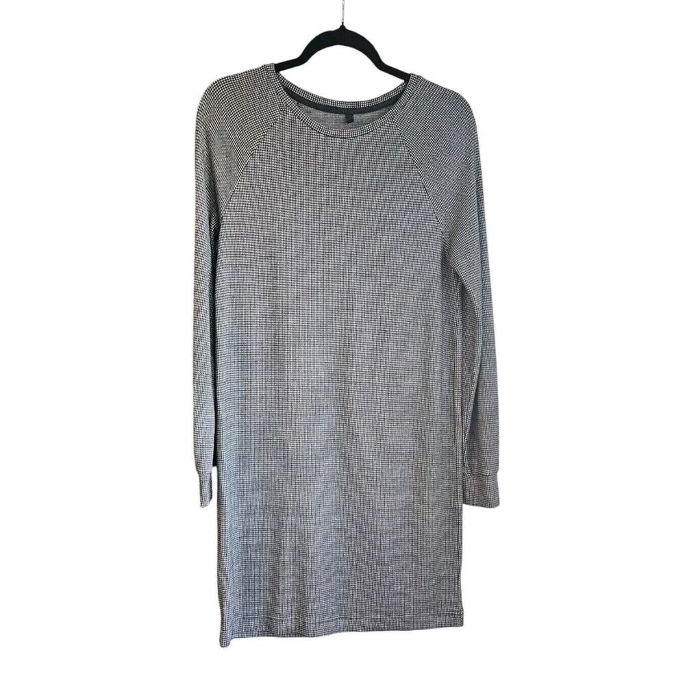 Lou Grey Long Sleeve Dress Soft Womens SMALL Black